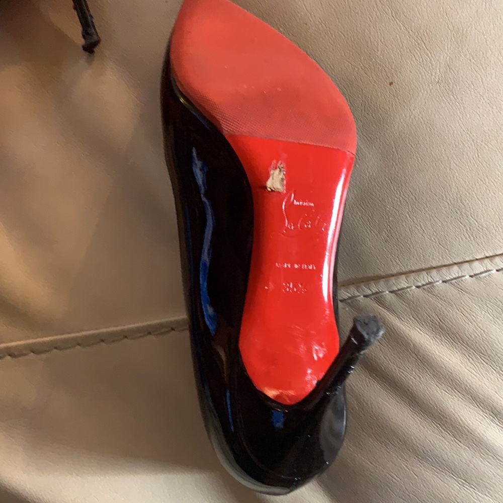 Christian Louboutin Decollete 554 100 Patent Pumps Heels 35 1/2 - Picture 8 of 12